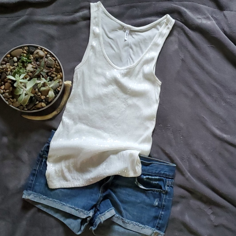 Small glitter tank top